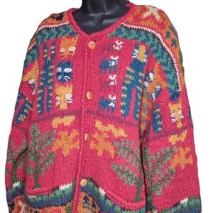 ISO Express Tricot Cat Knit Women's Cardigan